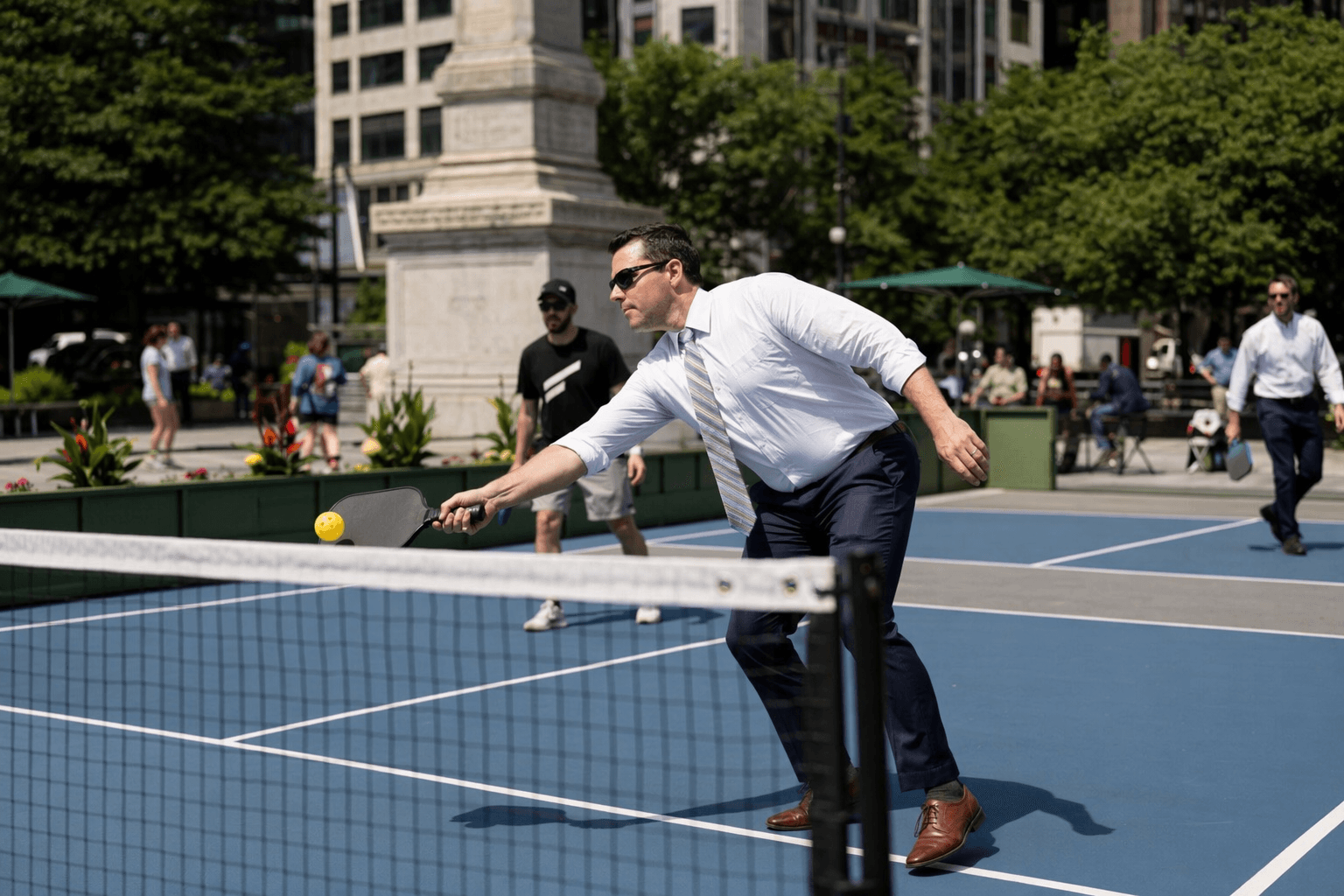 Buffalo surveys downtown workers on Fountain Plaza pickleball courts