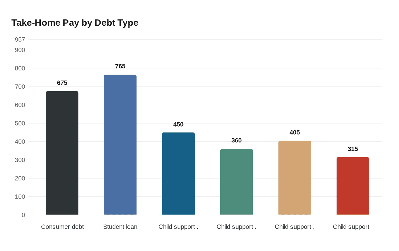 Take-Home Pay by Debt Type