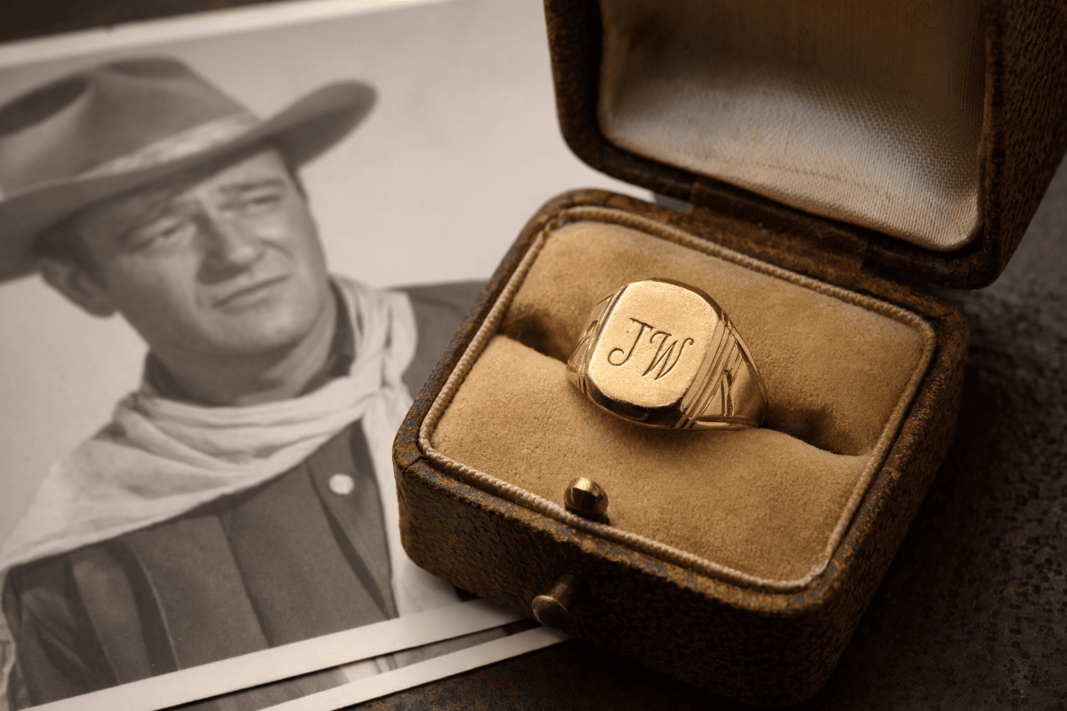 John Wayne’s monogrammed signet ring heads to auction in London