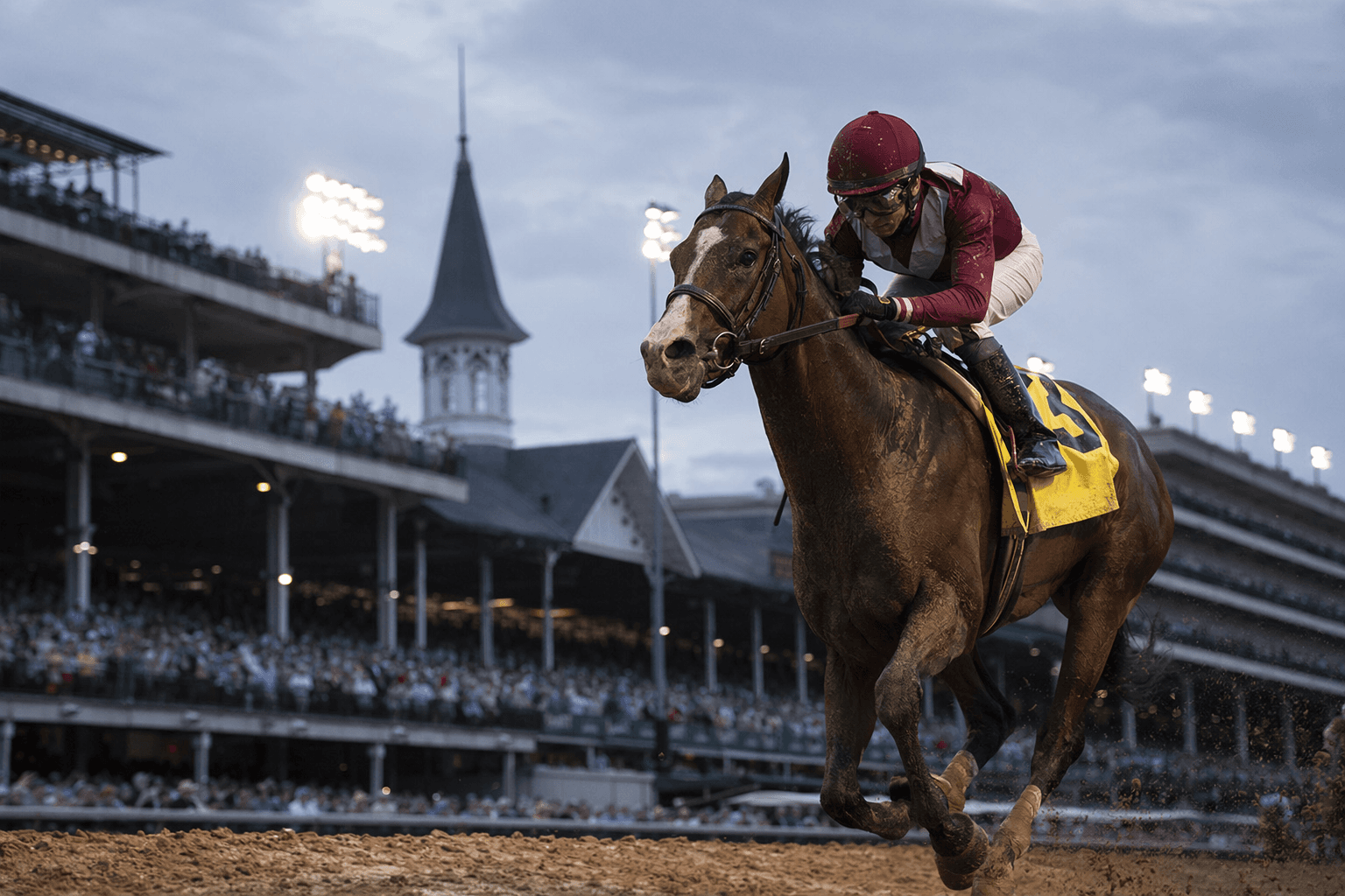 Moon Spun stuns Churchill Downs, wires Unbridled Sidney Stakes at 13-1