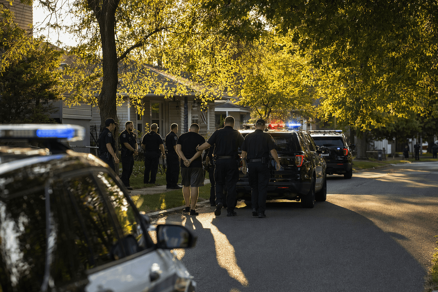 Sterling police peacefully arrest violent domestic violence suspect