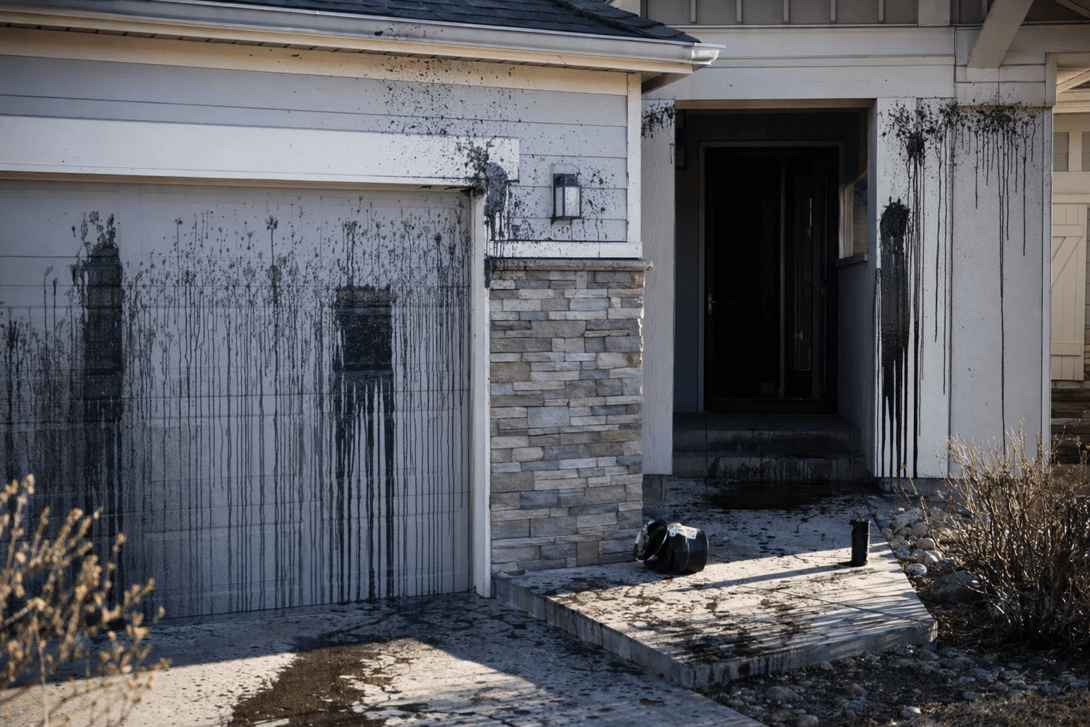 Parker police seek tips after suspects vandalize home, camera in video