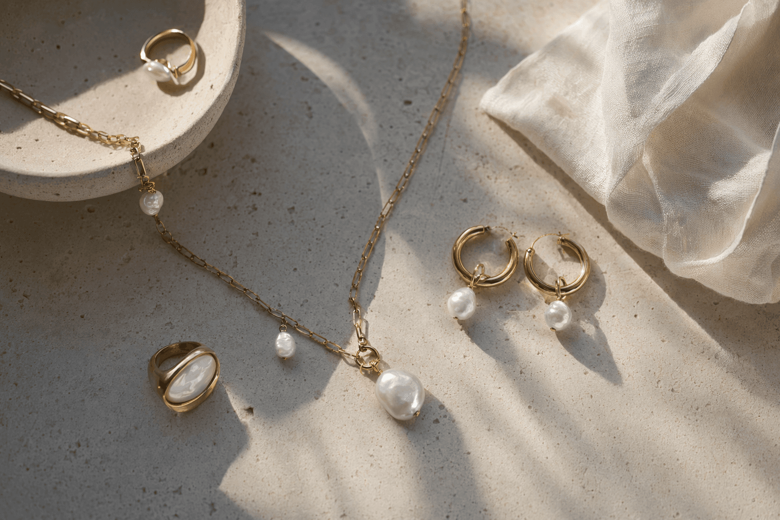 Pearl Jewelry Goes Everyday, From Charm Necklaces to Hoop Earrings