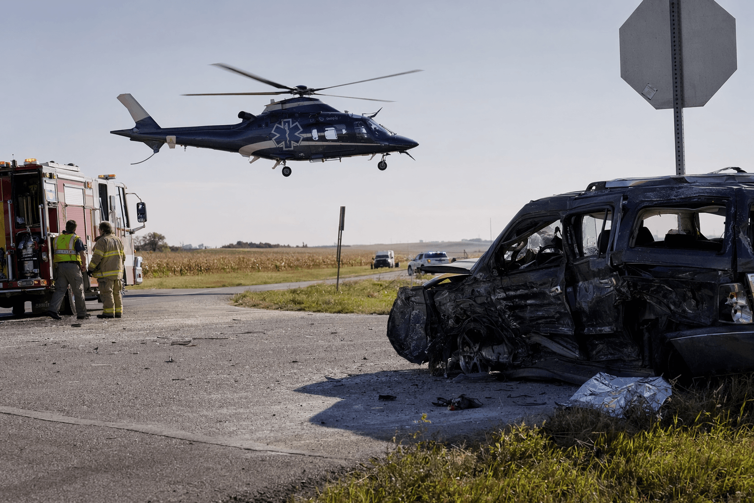Unbelted Denver man airlifted after T-bone crash east of Dalton