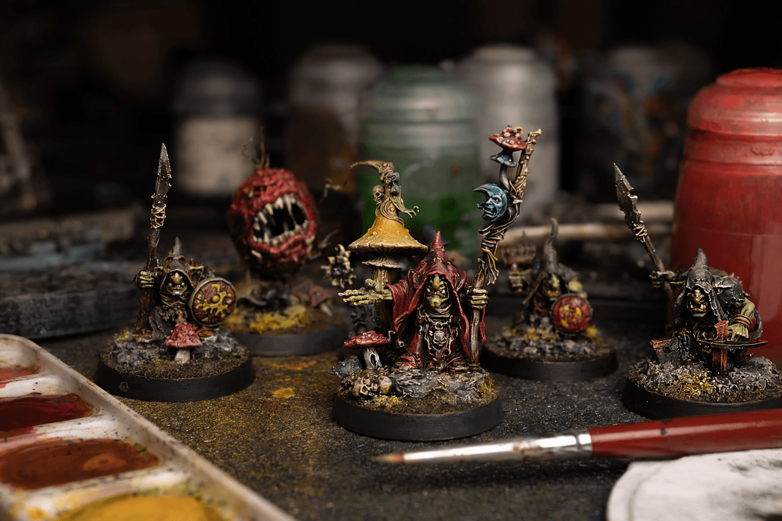 Warhammer Community Gloomspite Gitz art shapes moody miniature painting inspiration