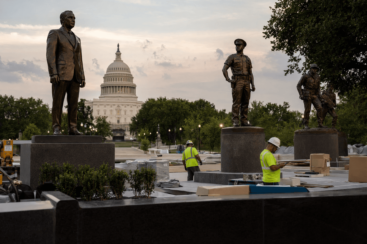 Trump’s D.C. hero garden expands to plazas, dining, and amphitheater