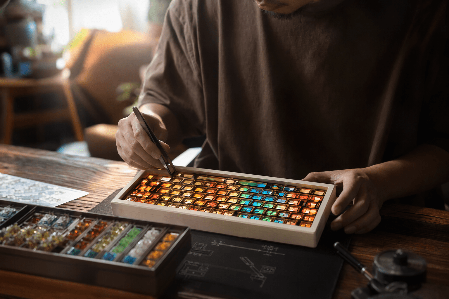 Keyreative KAP Santa Llum returns in stock, inspired by Sagrada Família stained glass