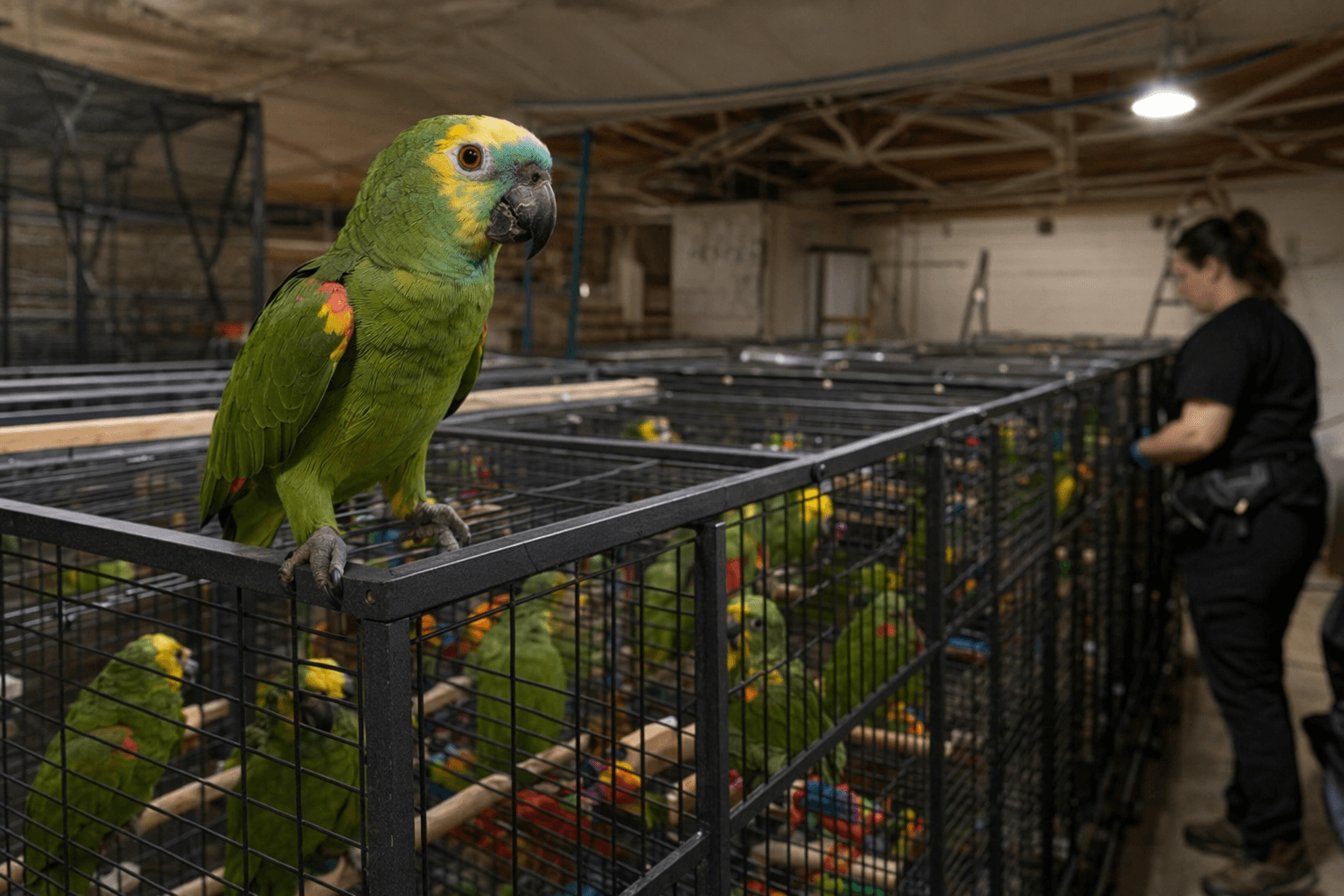 74 parrots rescued from Whitefield barn, birds now in quarantine and care