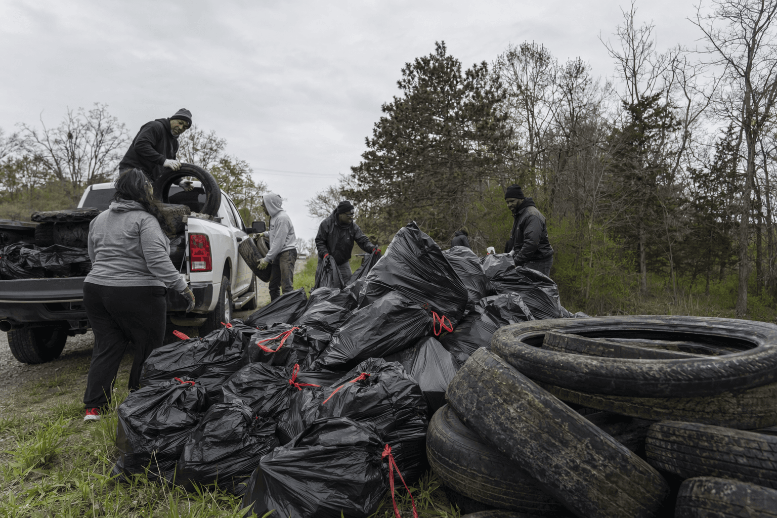 Bamberg County cleanup in Denmark removes nearly 30 bags of litter, tires