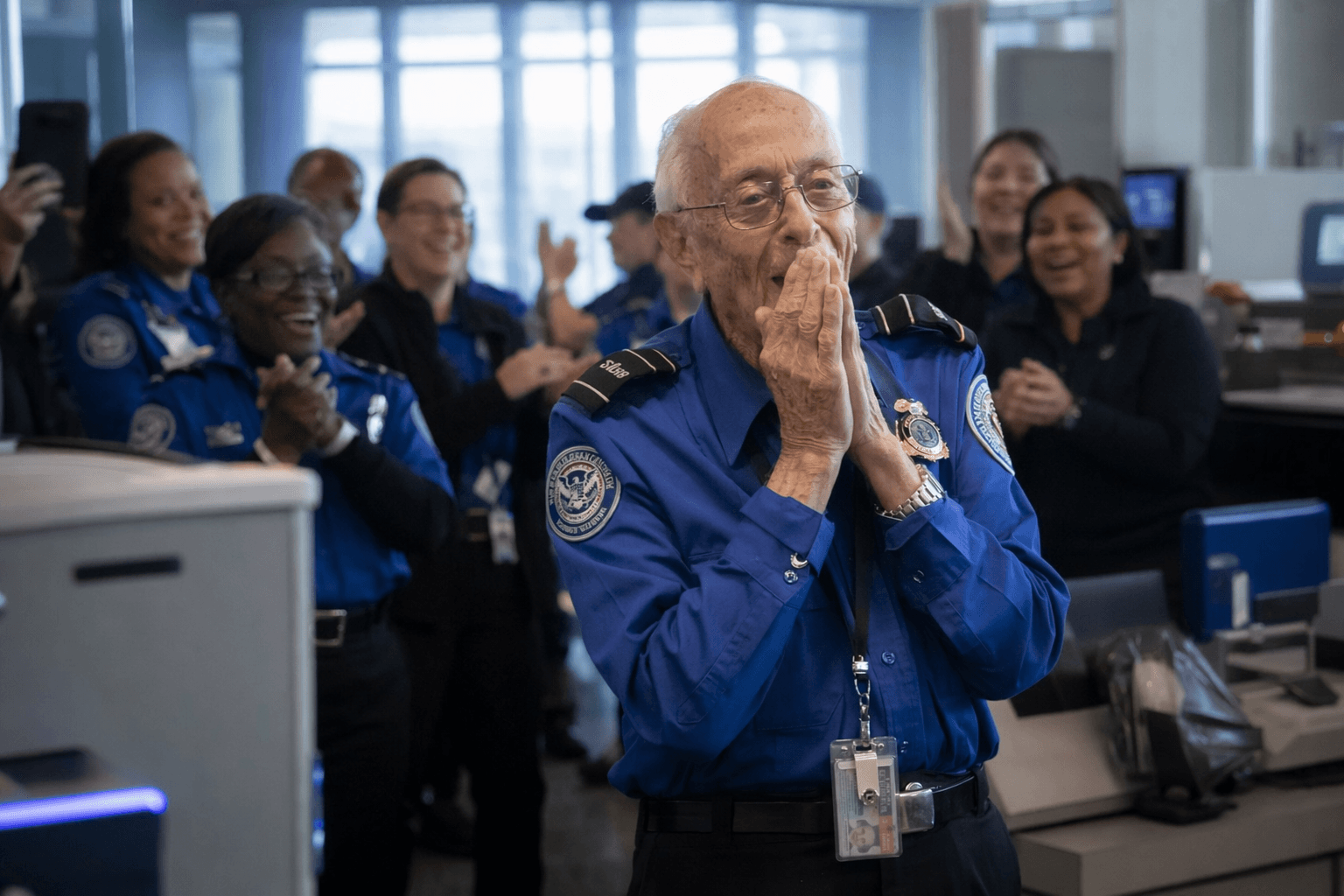 90-Year-Old TSA Officer Celebrates Second Career at John Wayne Airport