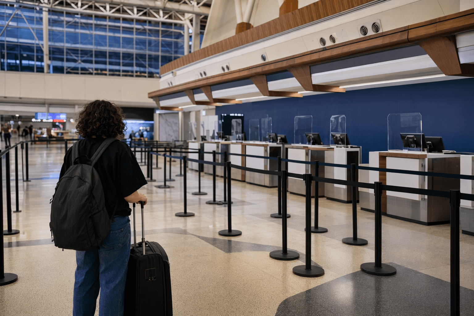 Spirit Airlines shutdown leaves empty check-in area at RDU