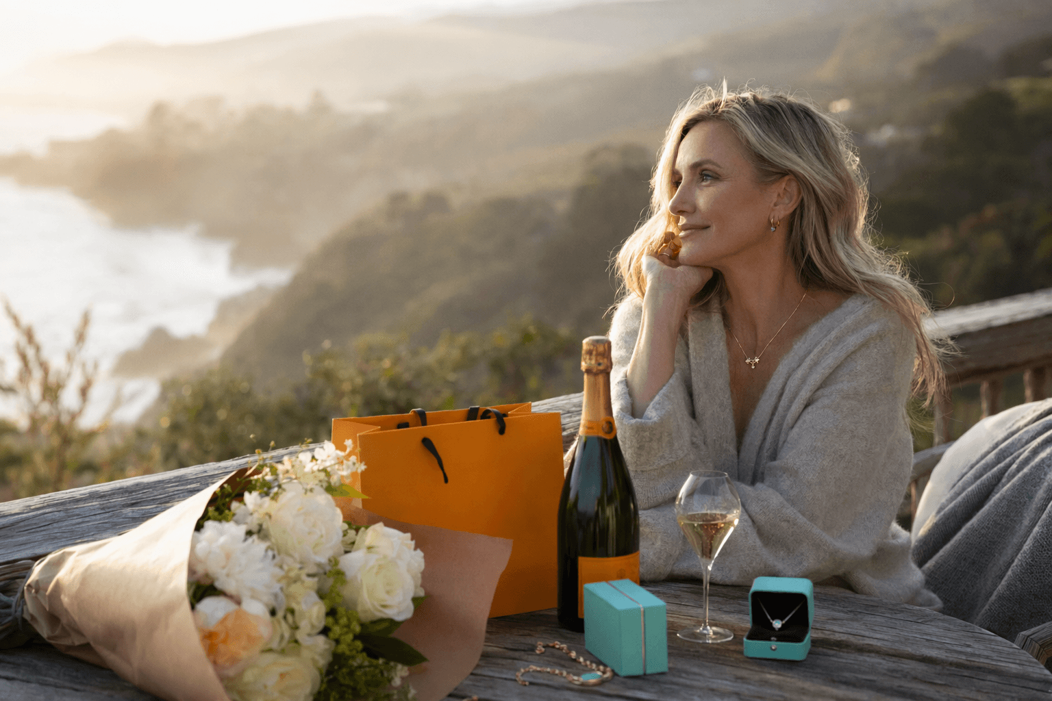 Luxury Mother’s Day gifts, Tiffany jewelry, Veuve Clicquot, and Big Sur escapes