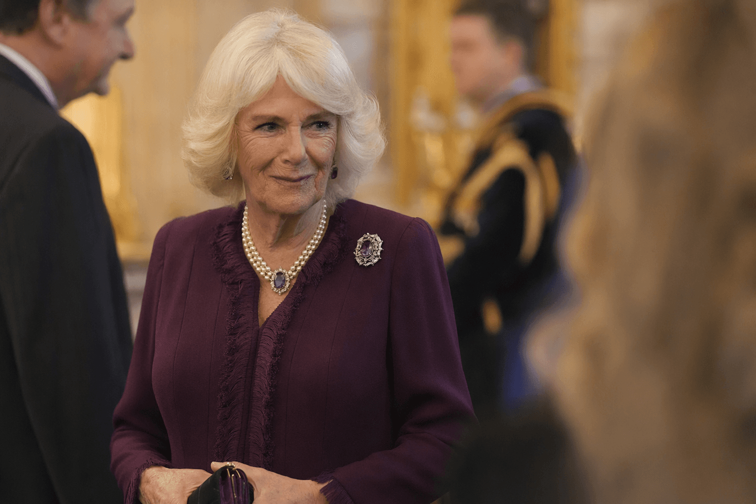 Queen Camilla’s Heirloom Amethysts Turn State Visit Into Jewelry Story