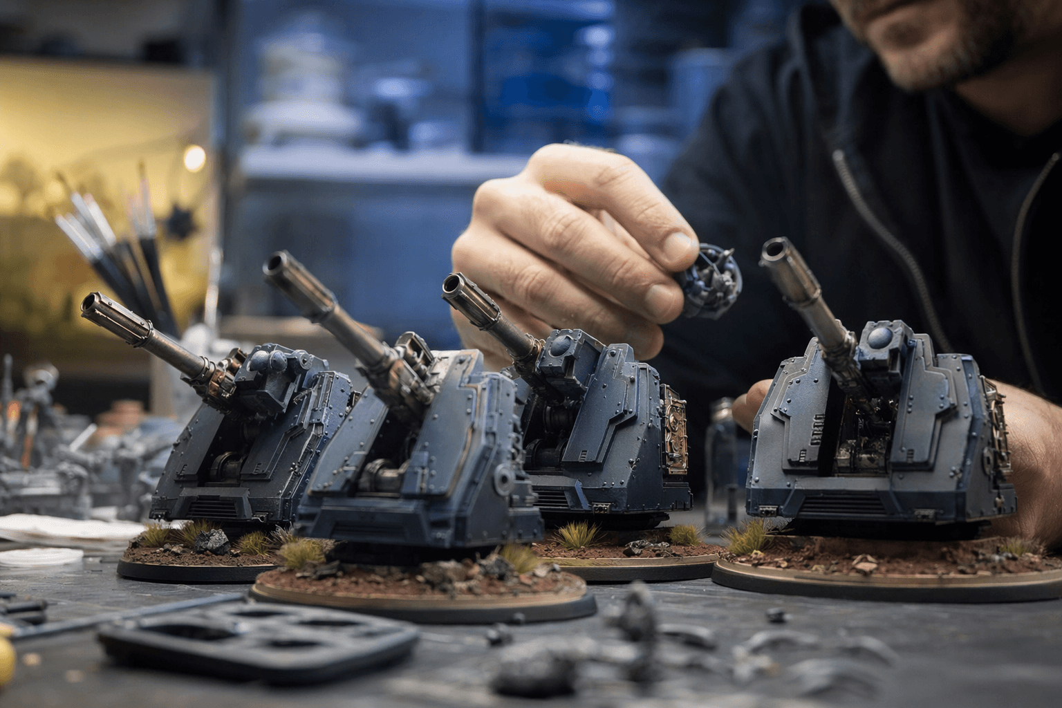 Goonhammer reviews new Horus Heresy Rapier Batteries, with magnetisation tips