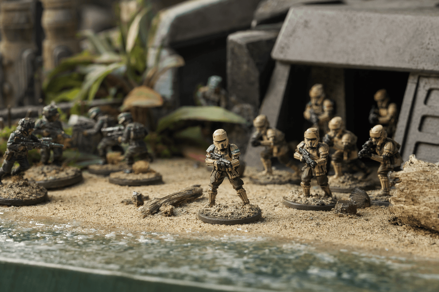 Star Wars Legion Scarif beach basing turns terrain into storytelling