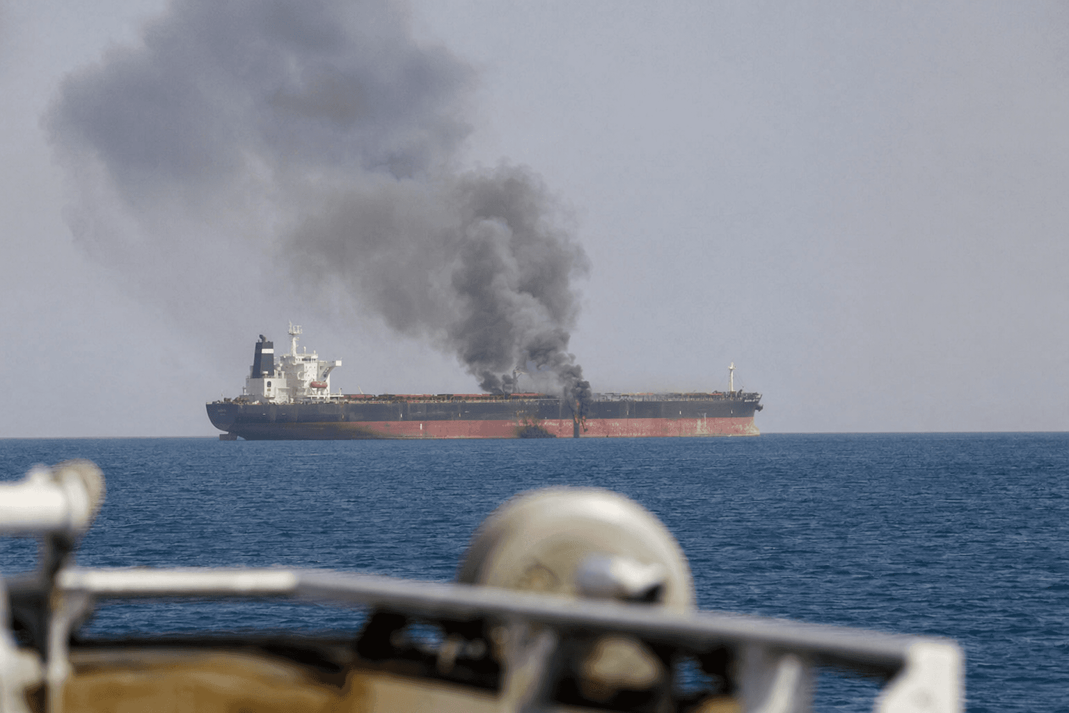 Cargo ship attacked near Strait of Hormuz, crew safe, no claim of responsibility