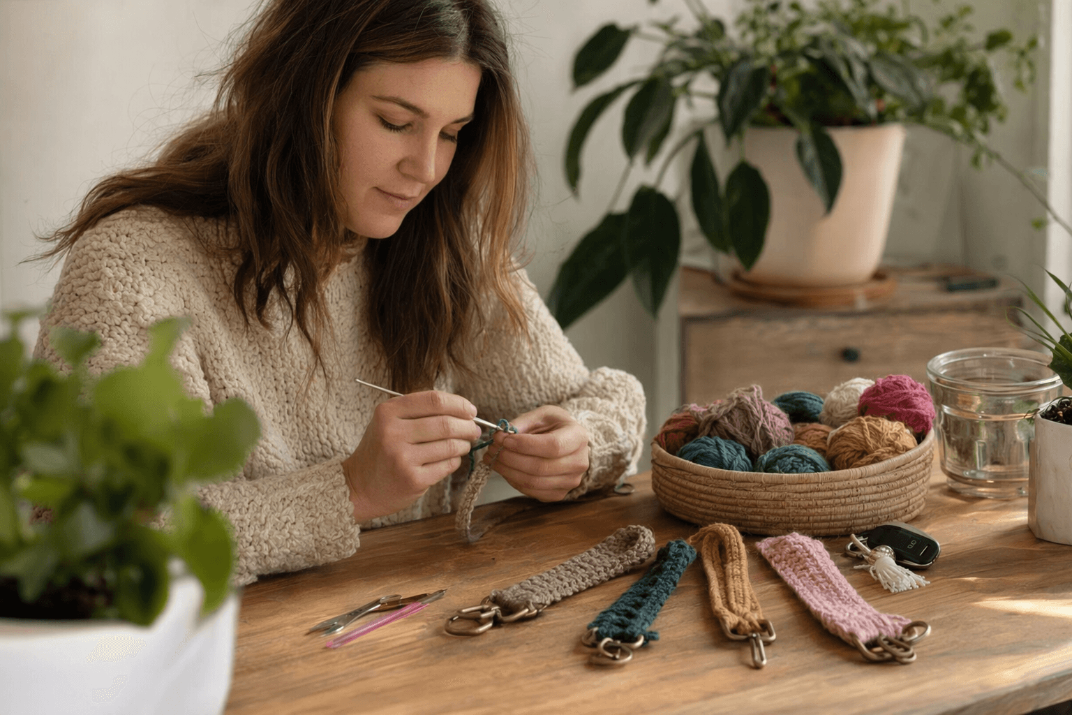 Free Crochet Keychain Wristlet Pattern Blends Style, Function, and Speed