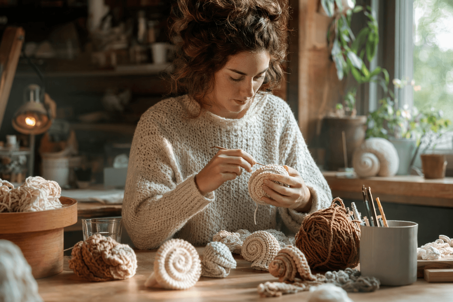 Fibonacci-Inspired Spiral Seashell Crochet Pattern Blends Math and Beauty