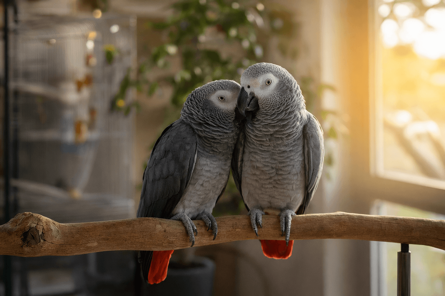 Grieving Parrot Finds New Companion After Losing Its Mate