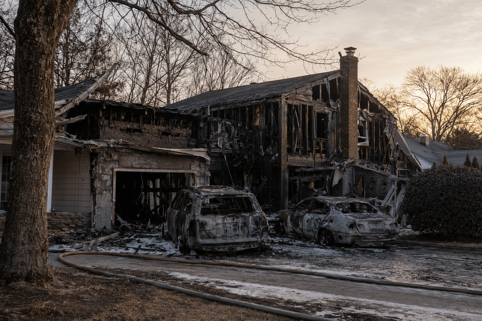 Overnight Commack fire destroys home, two vehicles, displaces eight residents