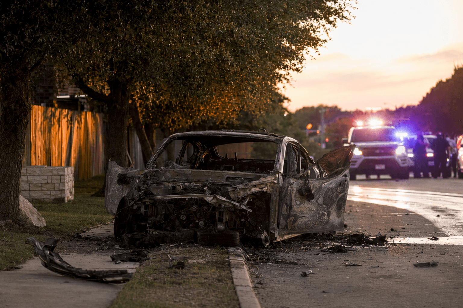 Stolen car chase in McKinney ends in fiery crash, juvenile dies