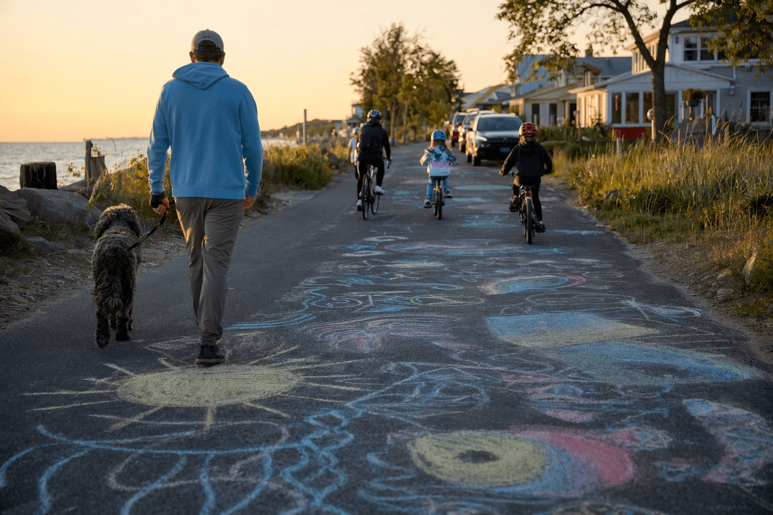 Chalk-It-Up event turns Park Point lane into safety message