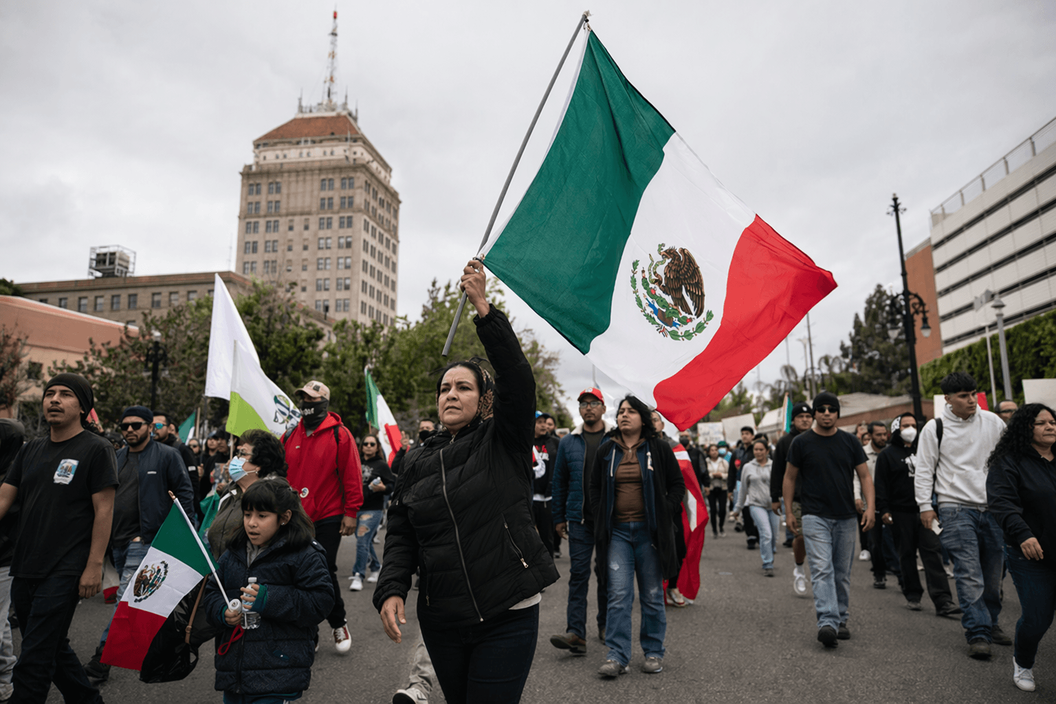Fresno May Day march links labor rights and immigration protest