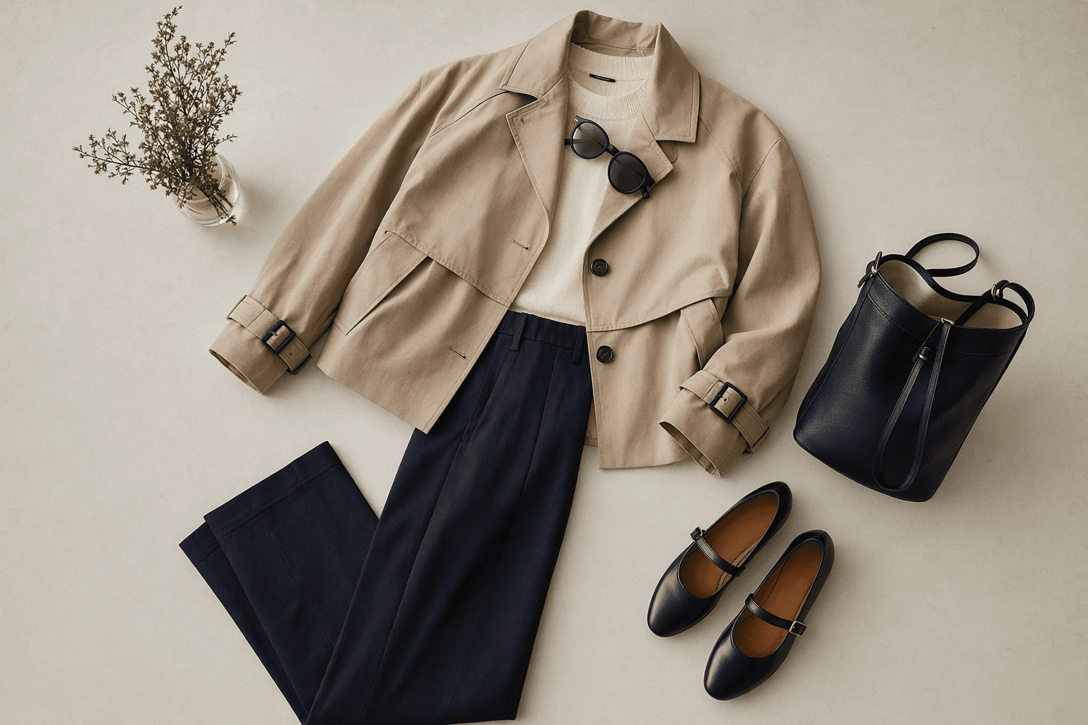 Petite spring capsule builds polished proportions for work, travel, everyday style