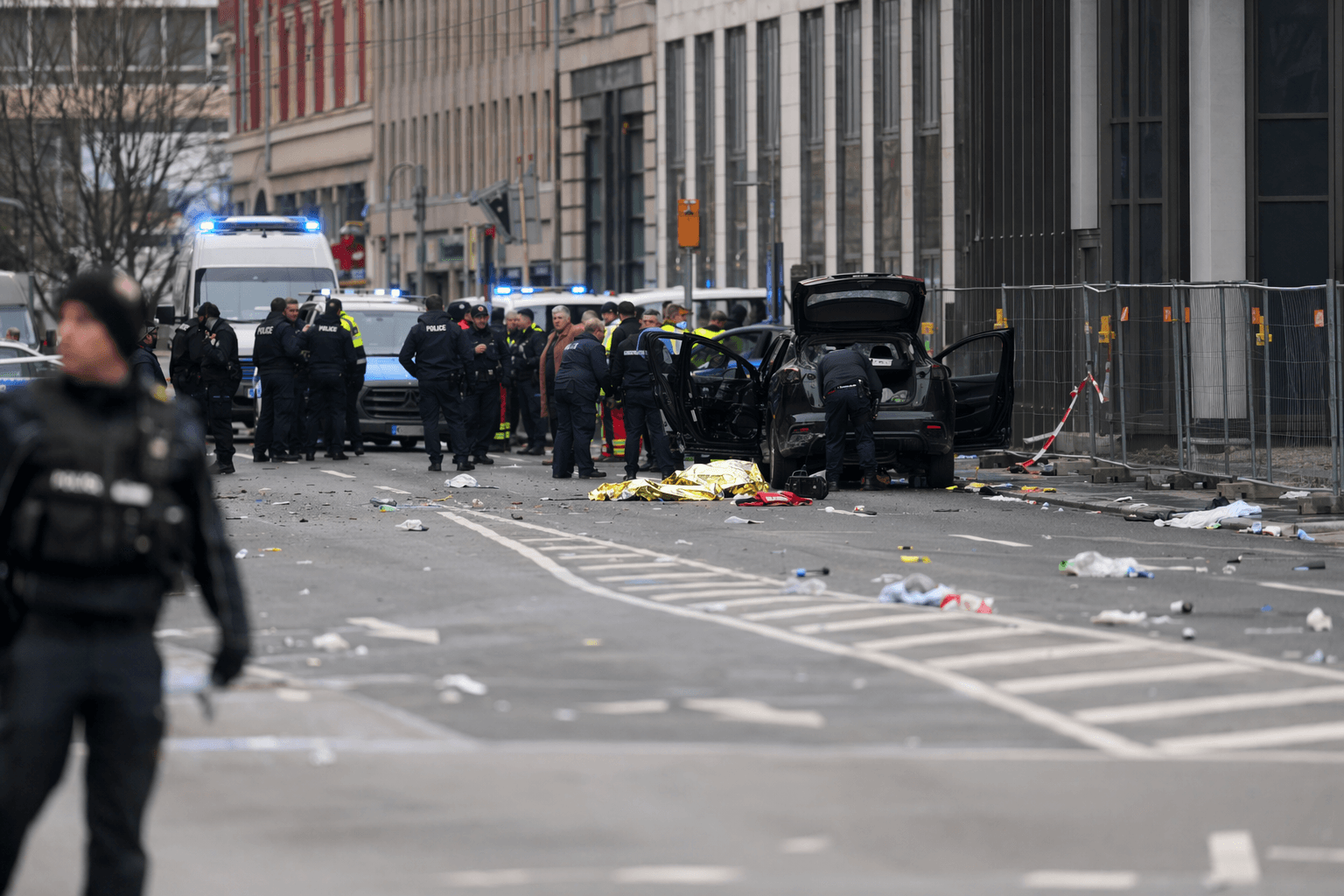 Driver arrested after car rams crowd in Leipzig, killing two