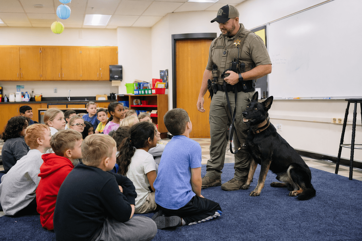 Deputy Dutton, K9 Rip visit Lafayette County third-grade classrooms