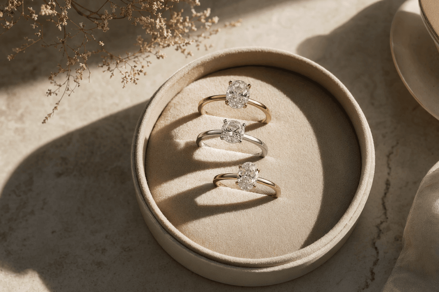 Affordable engagement rings highlight clean, minimalist settings and lab-grown stones
