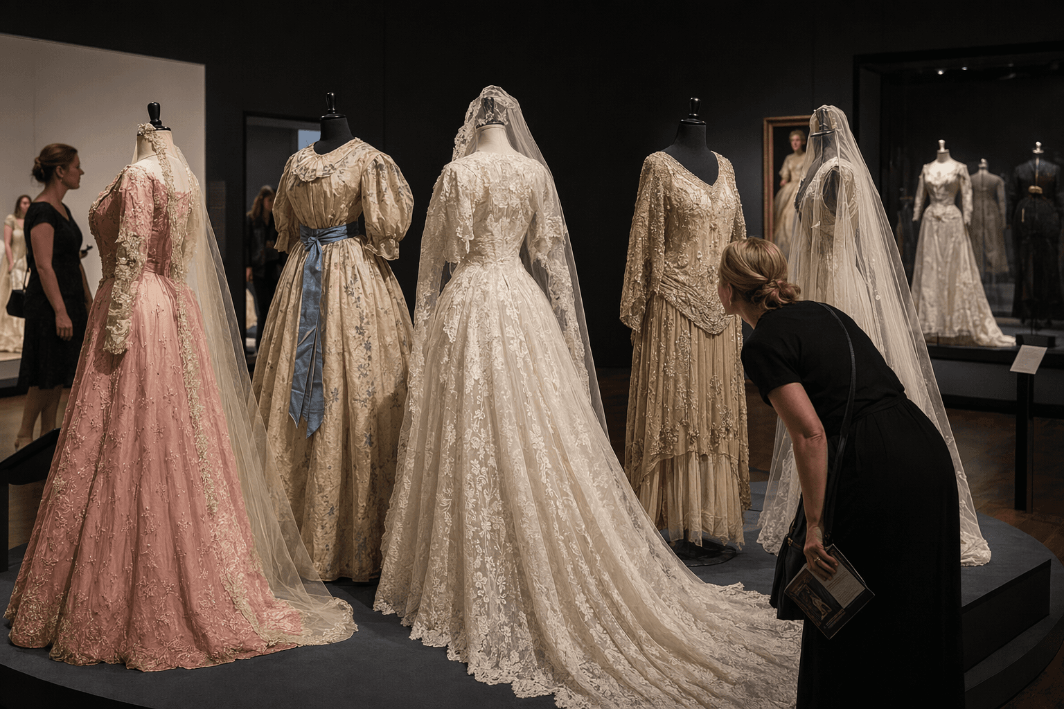 Century of Bridal Style, from Colored Gowns to Flapper Veils