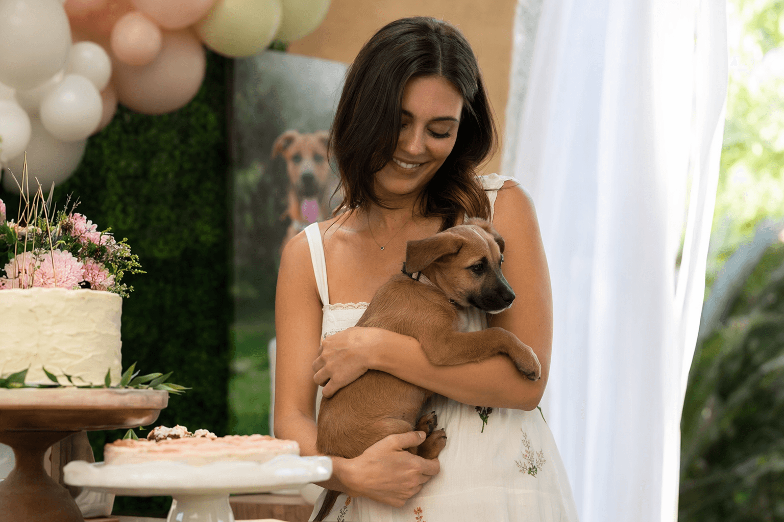 Sarah Ramos reveals pregnancy with adoption-themed baby shower for puppies
