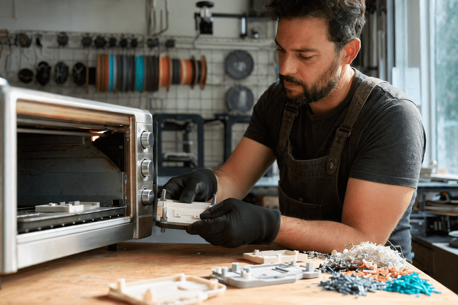 Maker Recycles 3D Print Waste Into Reusable Parts With Molded PLA