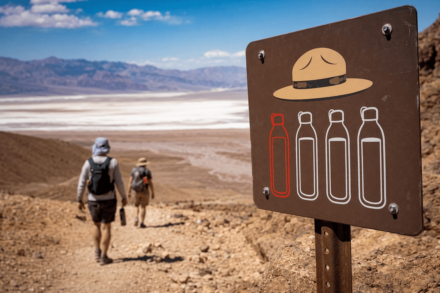 Death Valley rangers warn hikers to carry water and avoid summer heat