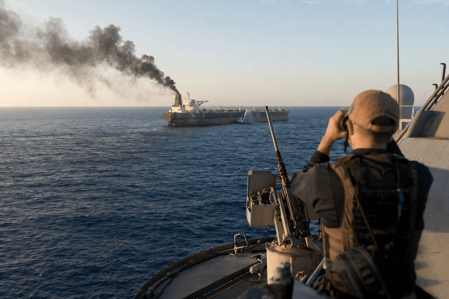 U.S. disables two Iranian oil tankers amid Gulf of Oman blockade enforcement