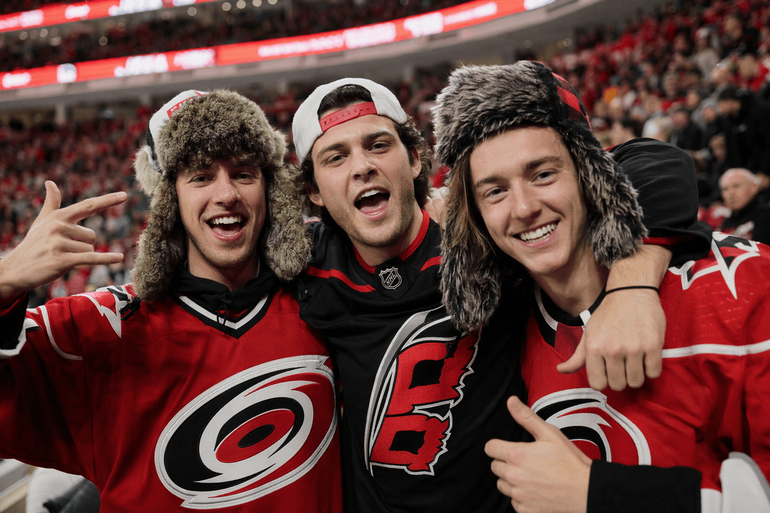 Childhood friends from Canada cheer Seth Jarvis at Lenovo Center