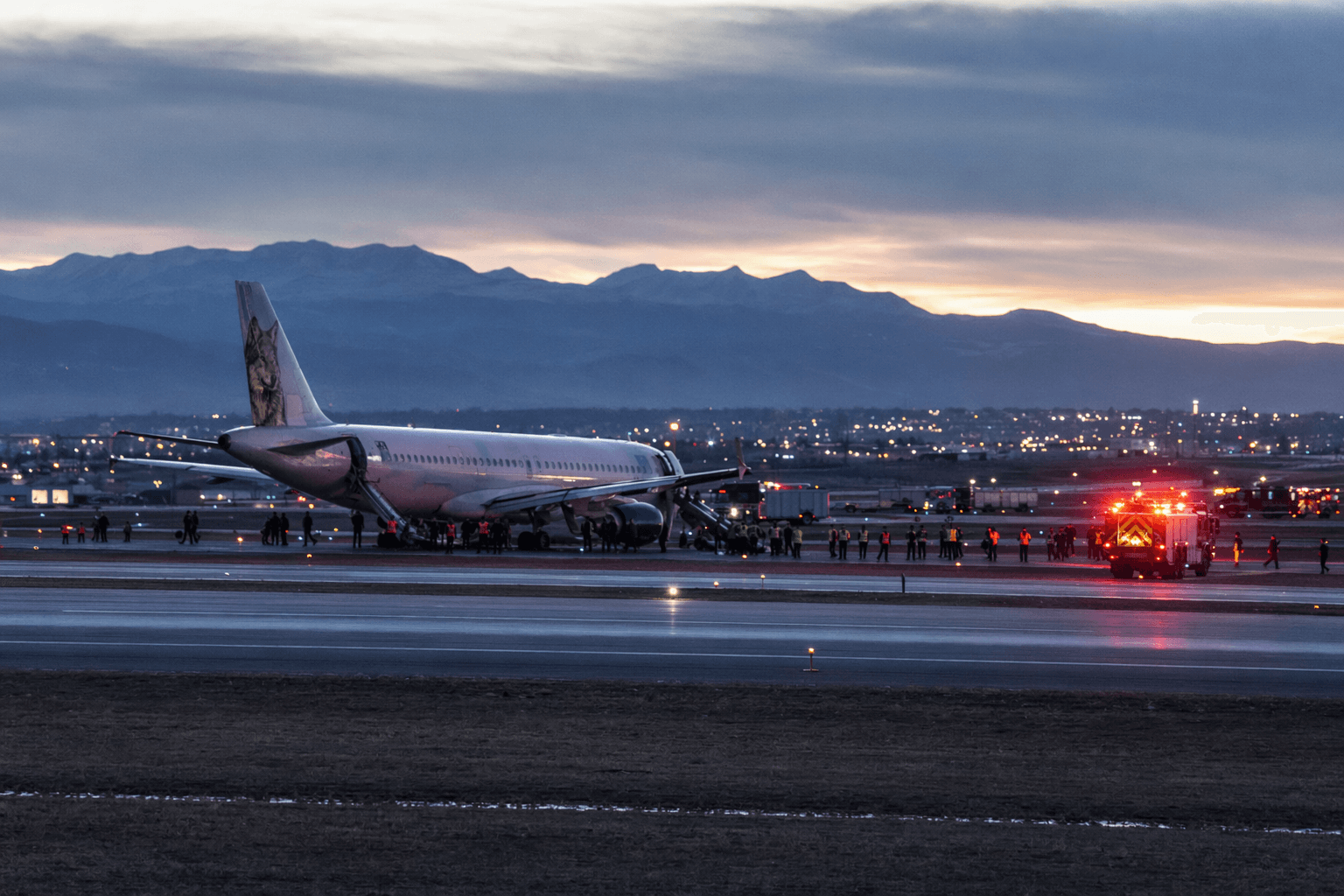Frontier plane evacuates after striking pedestrian on Denver runway