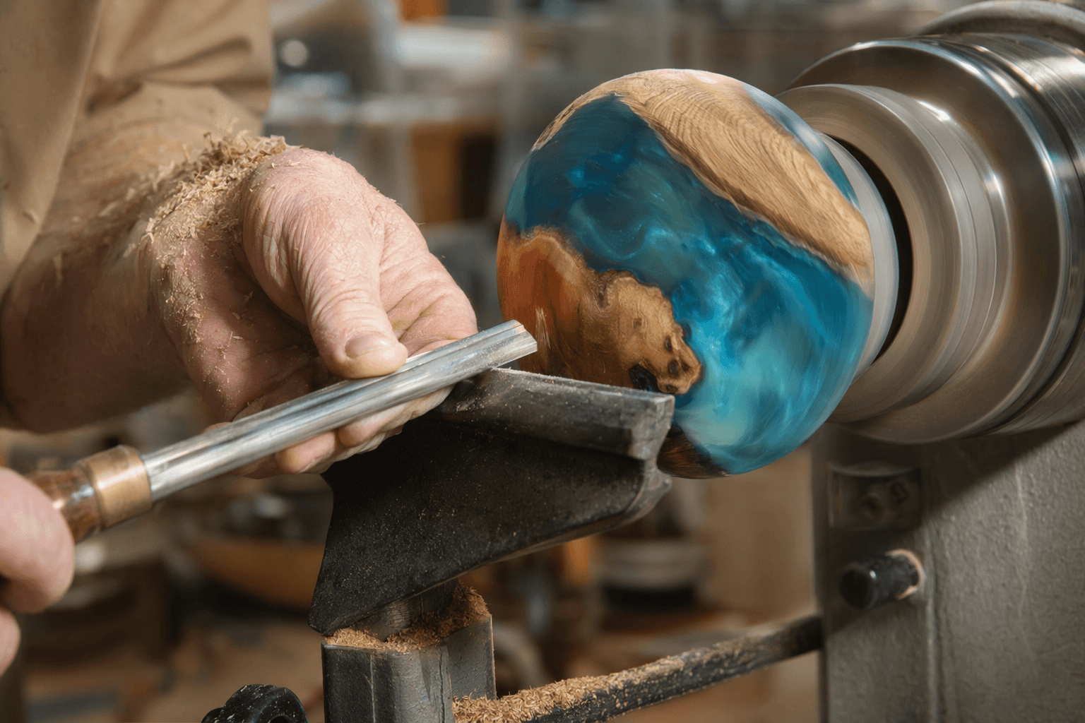 Louisville Area Woodturners line up summer demonstrators, including epoxy turning session