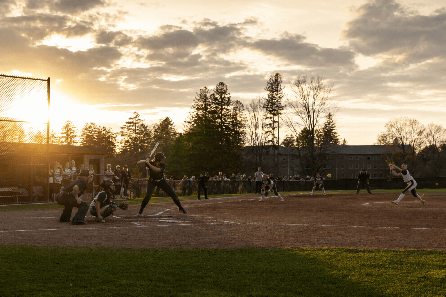NESCAC softball quarterfinals underway at Bowdoin's Pickard Field in Brunswick