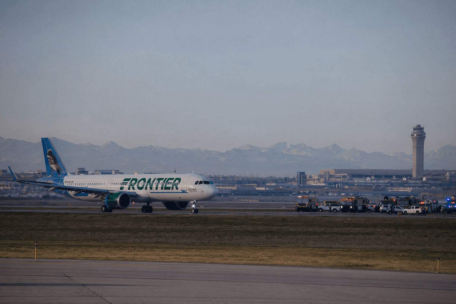 Frontier plane aborts takeoff after runway trespasser killed at Denver airport
