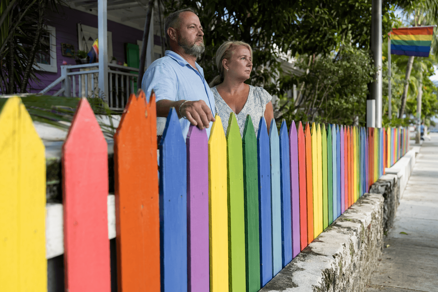 Key West couple sues city over rainbow fence, selective enforcement claims