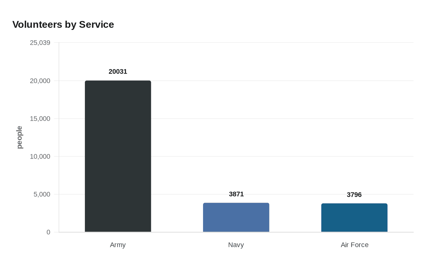 Volunteers by Service