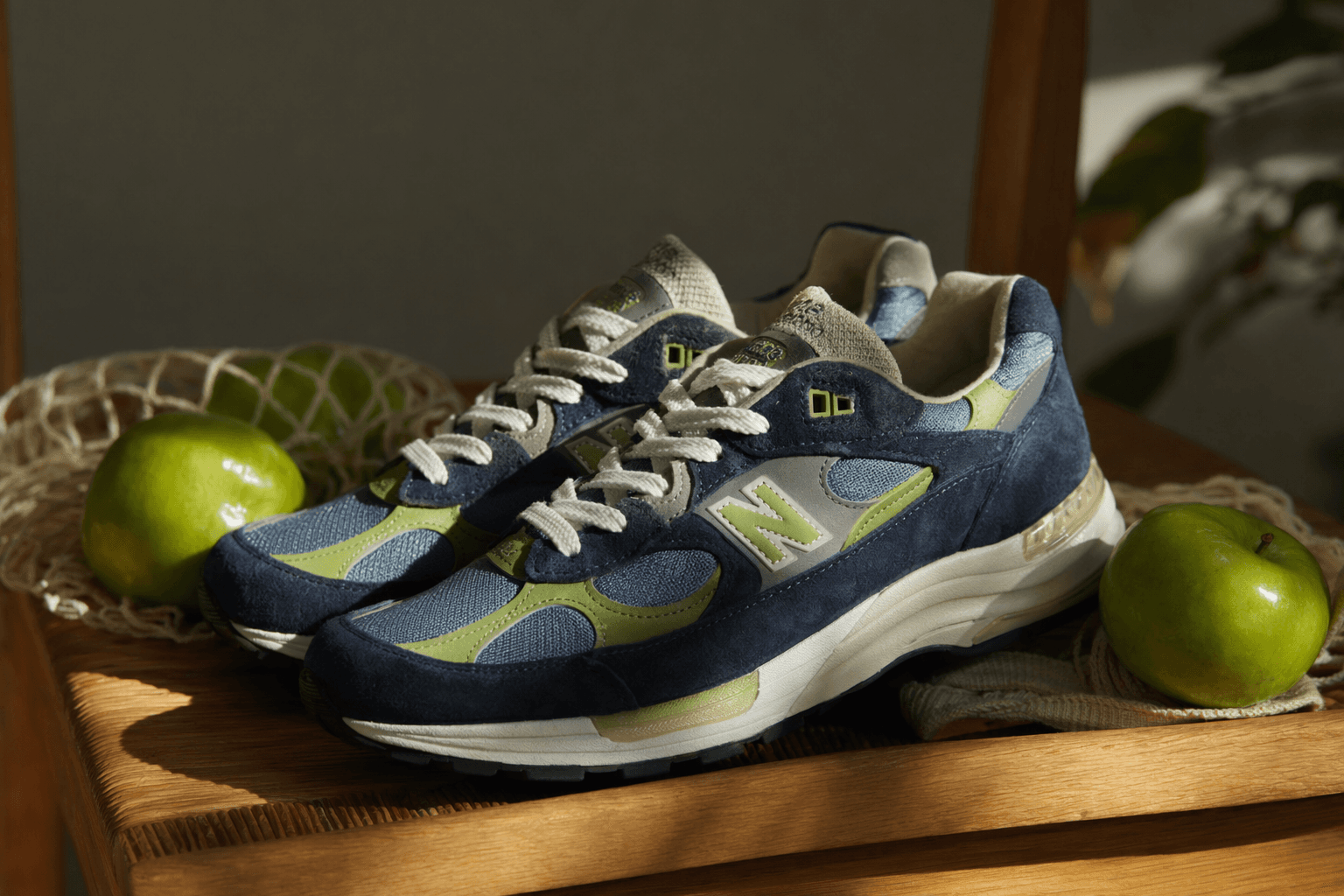 New Balance 992 lands in deep sea blue with apple accents, $199 price tag