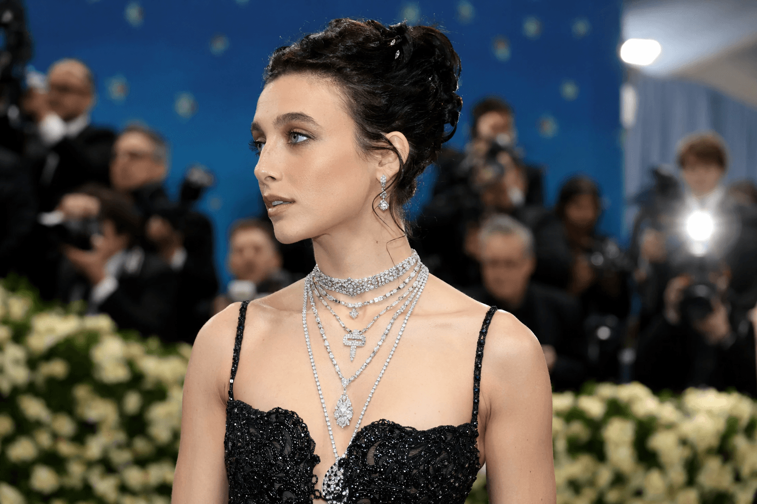 Met Gala red carpet showcases stacked, sculptural jewelry layering