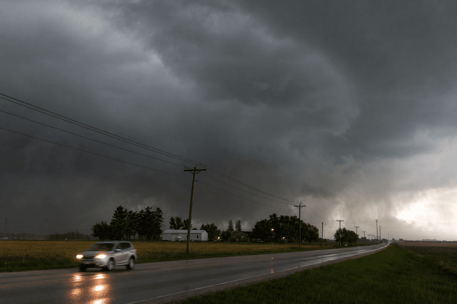 Severe thunderstorm warning issued for west central Logan County, 70 mph winds, hail