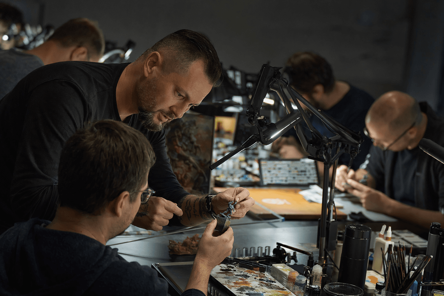 Hamburg miniature painting workshop focuses on light placement and composition