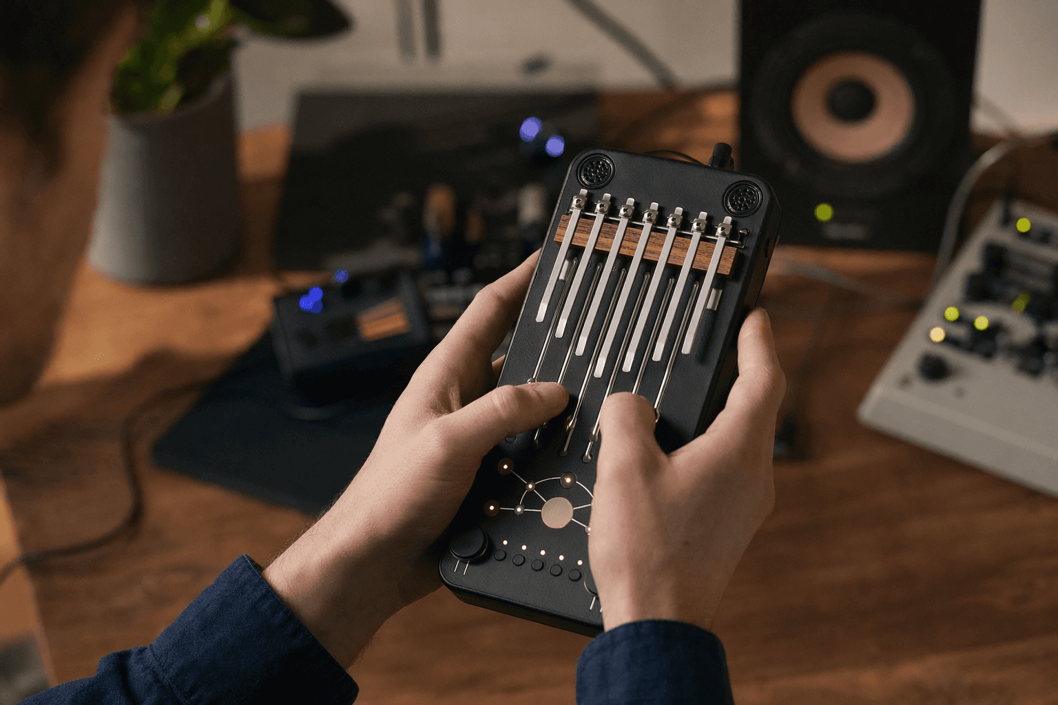 Bastl Kalimba blends acoustic play with synth engine, touch sensors, and accelerometer