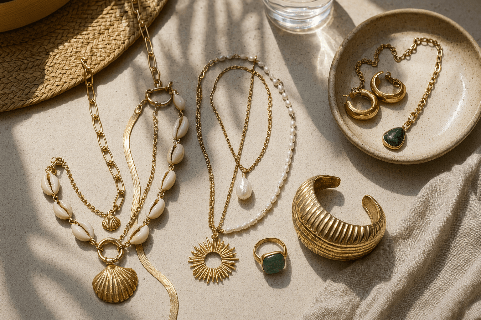 Editors’ summer jewelry picks favor layers, shells, and bold statement pieces