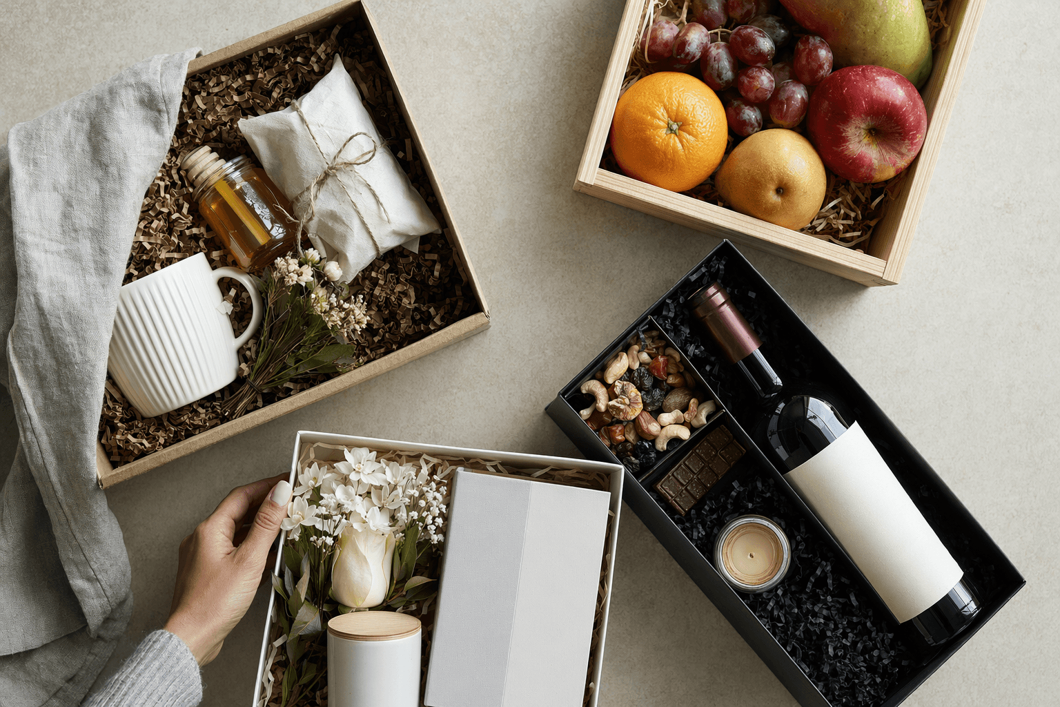 Personalized gift baskets for birthdays, sympathy, and corporate gifting